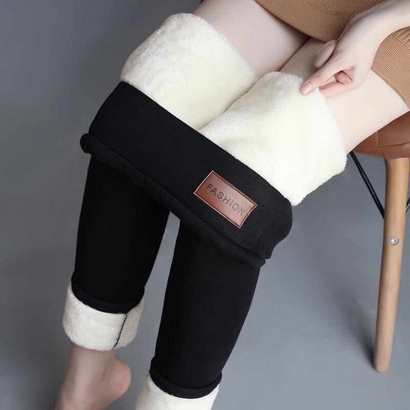 Inverno feminino engrossar leggings calças de lã quente feminino leggins  térmicos - AliExpress