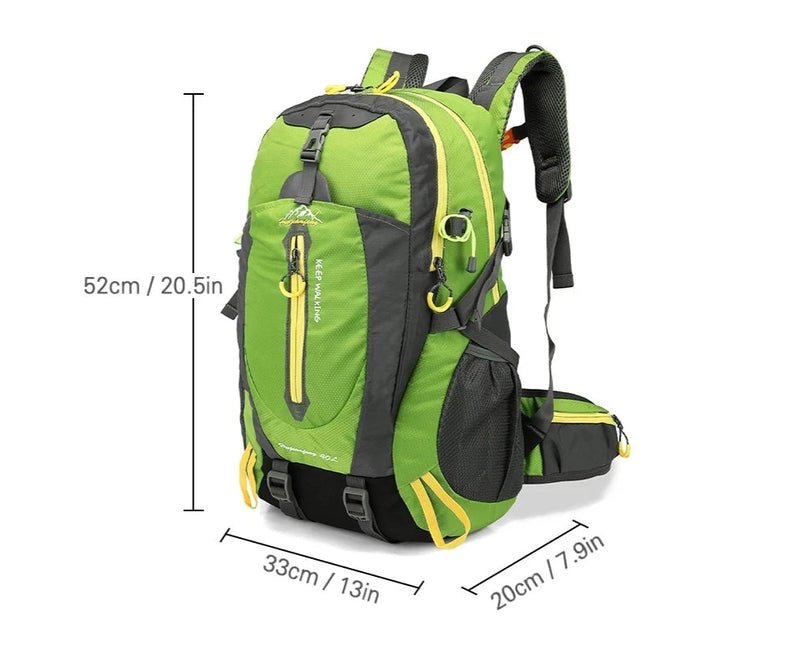 40L Water Resistant Travel Backpack Camping Hiking Laptop Daypack Trekking Climbing Back Bags For Men Women Hiking Supplies Gamborini 