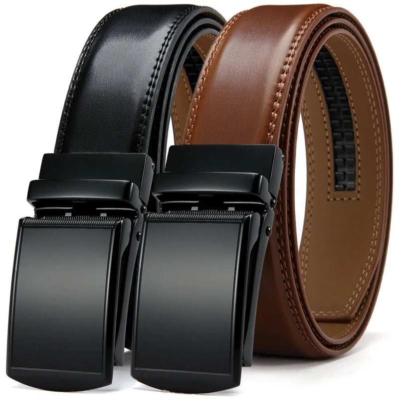 DOOPAI Mens Leather Belt Multiple Colors Automatic Available Belts Leisure Fashion Ratchet Belts for Men Pants Waistband Gamborini 