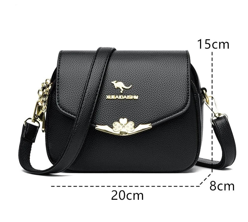 Fashion Messenger Bag Women Luxury Handbag Design Shoulder Crossbody Trend Small Bag Daily Work Bags Quality Leather Female Sac Gamborini 