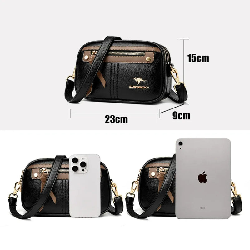 Genuine 3 layers Leather Purses and Handbags for Women Hot Luxury Designer Shoulder Crossbody Bag Ladies Messenger Tote Bags Gamborini 