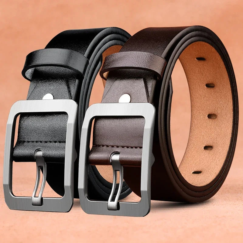 Men for Belt Leather Luxury High Quality Male Pin Buckle Famous Brand Design Belts Waist Strap for Jeans Cinturones Para Hombre Gamborini 