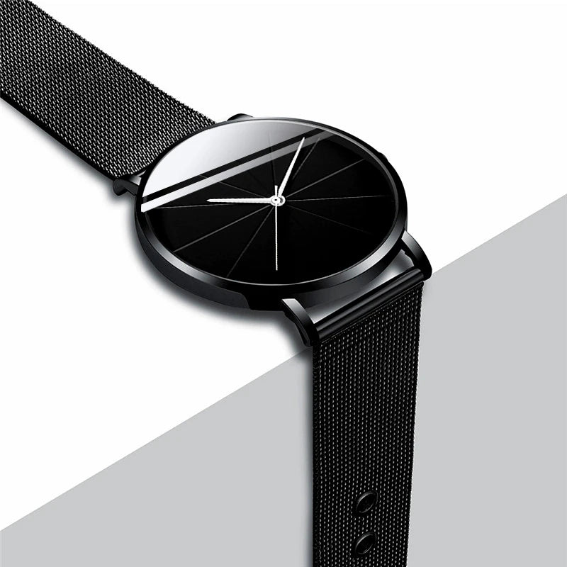 Minimalist Men's Fashion Watches Simple Men Business Ultra Thin Stainless Steel Mesh Belt Quartz Watch relogio masculino Gamborini 