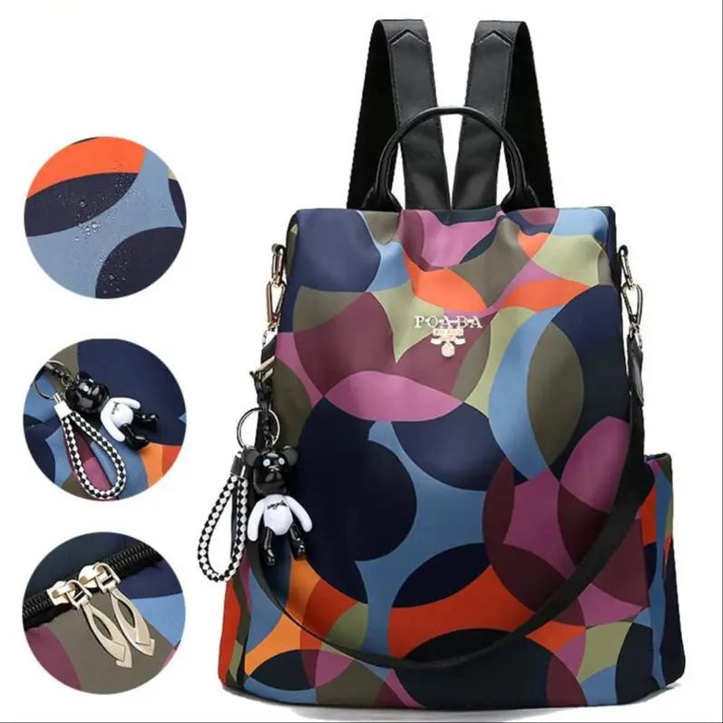 Mochila Anti-Furto Feminina Floral Mochila Anti-Furto Feminina Floral Gamborini 