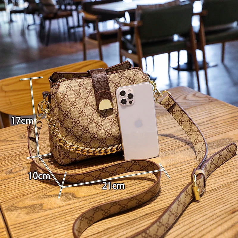 Women's Bags Trend 2023 New Clutch With Top Handle Leather Shoulder Crossbody Plaid Fashion Luxury Messenger For Phone Handbags Gamborini 