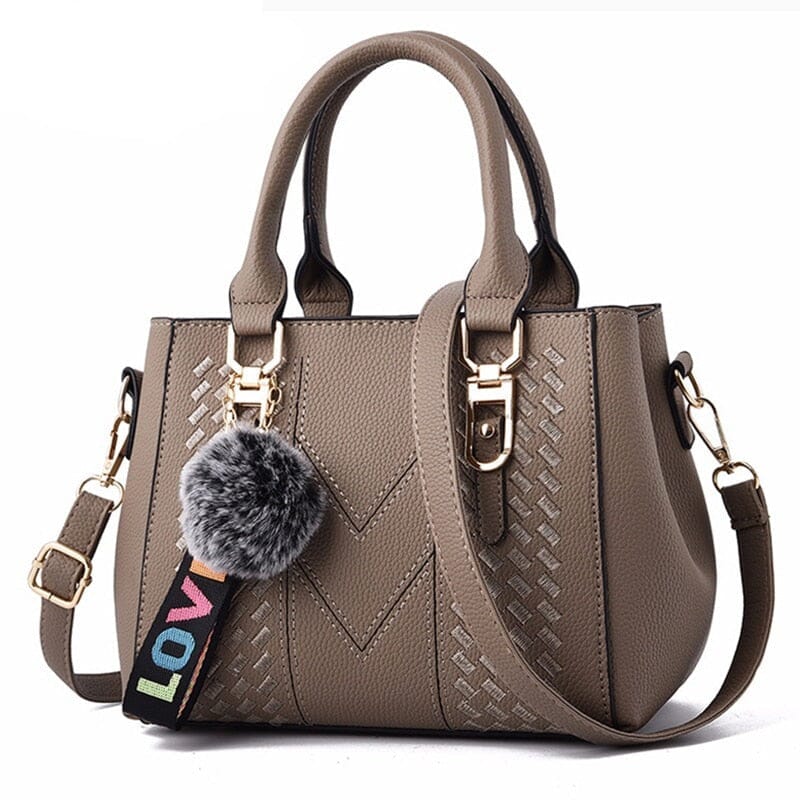 Embroidery Messenger Bags Women Leather Handbags Bags for Women Sac a Main Ladies hair ball Hand Bag 0 Gamborini 