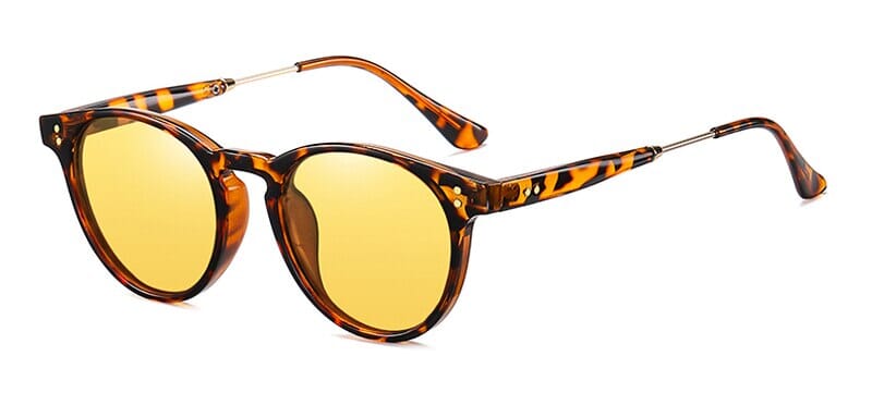Óculos de Sol - Vintage Klav™ - UV400 (FRETE GRÁTIS) 0 Gamborini leopard with yellow as show in photo 