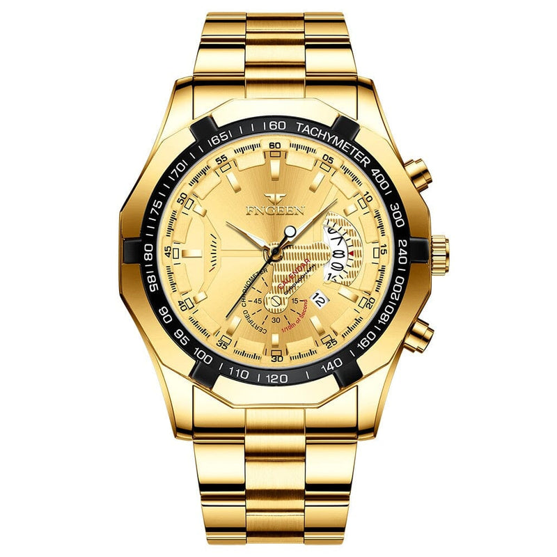 Relógio de Luxo Quartz Fngeen 0 Gamborini Gold China 