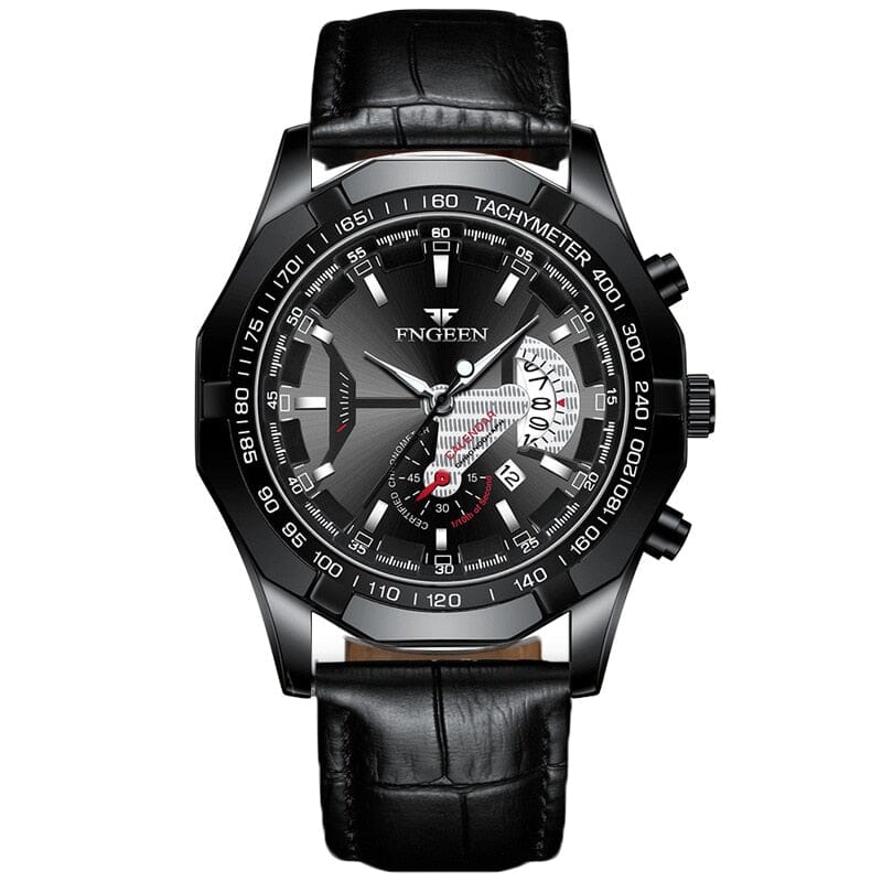 Relógio de Luxo Quartz Fngeen 0 Gamborini Leather Black China 