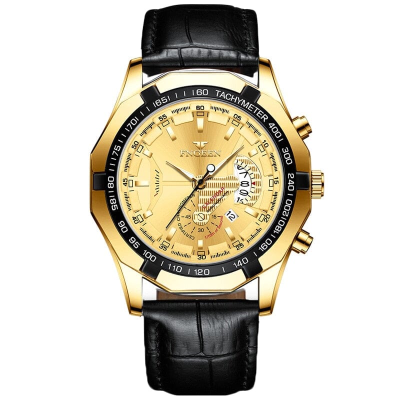 Relógio de Luxo Quartz Fngeen 0 Gamborini Leather Gold China 
