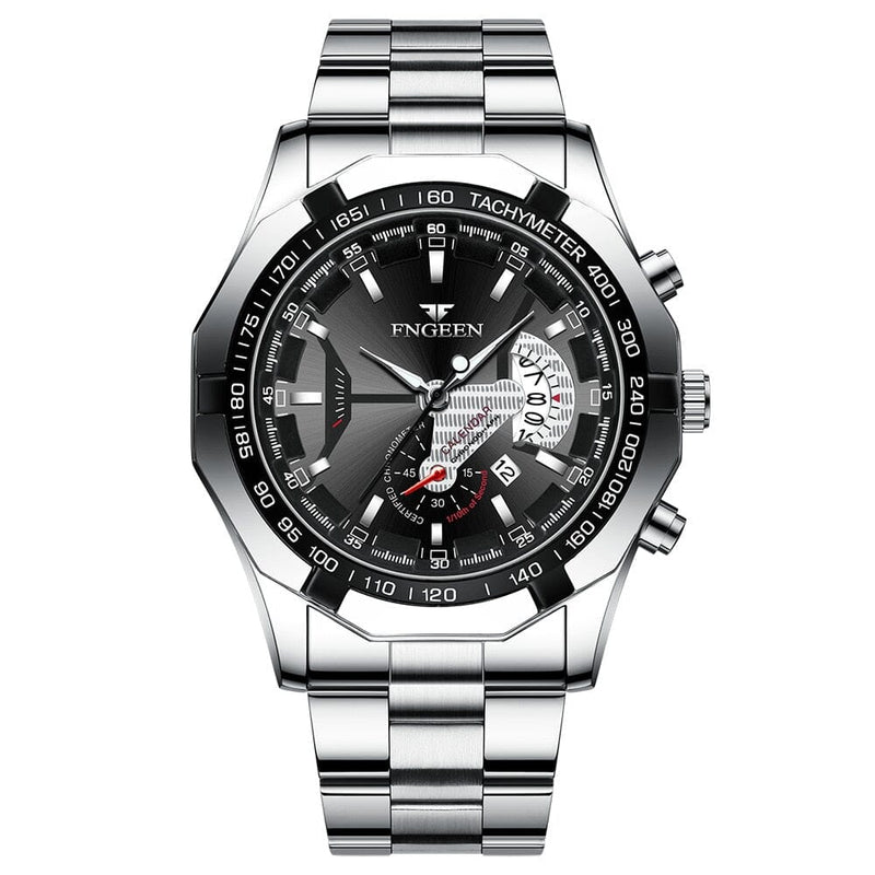 Relógio de Luxo Quartz Fngeen 0 Gamborini Silver Black China 