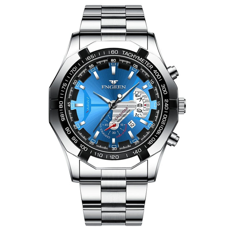 Relógio de Luxo Quartz Fngeen 0 Gamborini Silver Blue China 