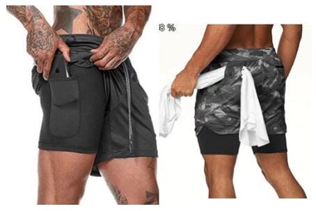 Short Profit Dupla Camada - COMPRE 1 LEVE 2 0 Gamborini Preto/Clamufado P 